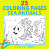 ✨ 25 COLORING PAGES TO PRINT - SEA ANIMALS ✨