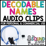 Decodable Names Audio Clips | Proper Noun Sound Files
