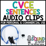 CVCE Word Sentences Audio Clips - Sound Files for Digital 
