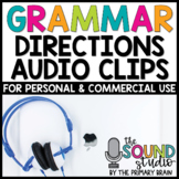 Grammar Directions Audio Clips - Sound Files for Digital