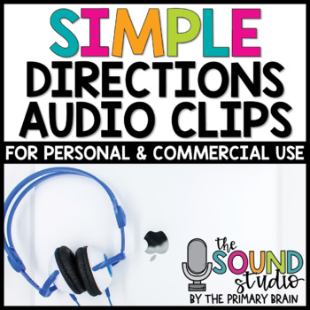Preview of Simple Directions Audio Clips - Sound Files for Digital Resources