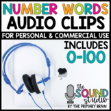 Number Word Audio Clips 0-100 | Sound Files for Digital Resources