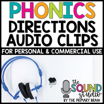 Preview of Phonics Directions Audio Clips - Sound Files for Digital Resources