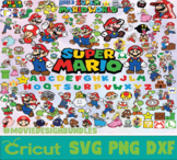 +250 Super Mario SVG Bundle,ready to print,Mario Clipart,M
