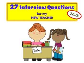 Preview of Back to School! (INTERVIEW QUESTIONS for my TEACHER)