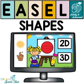 Preview of  2D and 3D Shapes Easel by TpT Self-Checking Digital Activity