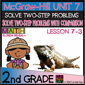 Preview of ­­   2nd GRADE LESSON 7-3: SOLVE 2-STEP PROBLEM WITH COMPARISON WORKSHEETS