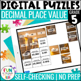 Decimal Place Value Digital Puzzles {5.NBT.4} 5th Grade