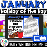 January Writing Prompts | Morning Meeting | Holiday of the Day