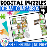 Decimal Comparison Digital Puzzles {4.NF.7} 4th Grade Math