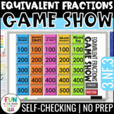 Equivalent Fractions Game Show | 3rd Grade Math Review Gam