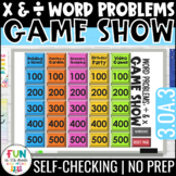 Multiply & Divide Word Problems Game Show | 3rd Grade Math