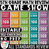 5th Grade Math Review Game Show - All Standards Review!