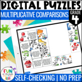 Multiplicative Comparisons Digital Puzzles {4.OA.1} | 4th 