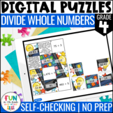 Divide Whole Numbers Digital Puzzles {4.NBT.6} 4th Grade M