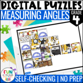 Measuring Angles Digital Puzzles {4.MD.6} 4th Grade Math Activity