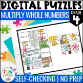Multiply Whole Numbers Digital Puzzles {4.NBT.5} 4th Grade