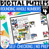 Rounding Whole Numbers Digital Puzzles {4.NBT.3} 4th Grade