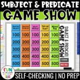 Subject and Predicate Game Show | Grammar Test Prep Review Game