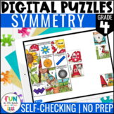 Symmetry Digital Puzzles {4.G.3} 4th Grade Math Activity