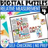 Relative Measurement Digital Puzzles {4.MD.2} 4th Grade Ma
