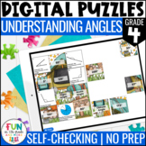 Understanding Angles Digital Puzzles {4.MD.5} 4th Grade Ma