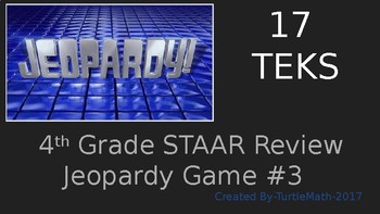 Preview of 4th Grade STAAR Jeopardy Review Game #3 2016-17