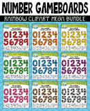 ($3 FLASH DEAL) Rainbow Number Game Boards Clipart Mega Bundle