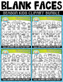 Season Kids Blank Faces Clipart Mega Bundle {Zip-A-Dee-Doo
