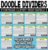 Storybook Doodle Page Dividers Clipart Mega Bundle 1 {Zip-