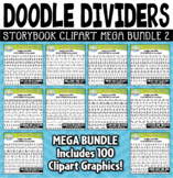 Storybook Doodle Page Dividers Clipart Mega Bundle 2 {Zip-