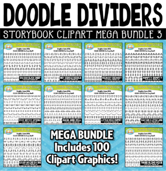 Preview of Storybook Doodle Page Dividers Clipart Mega Bundle 3 {Zip-A-Dee-Doo-Dah Designs}
