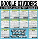 Storybook Doodle Page Dividers Clipart Mega Bundle 3 {Zip-