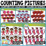 Valentine's Day Math Counting Pictures Clipart Mega Bundle
