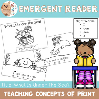 Preview of Emergent Reader / Concepts of Print / Sight Words - I Can See A