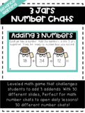 "3 Jars" Number Chat Task Cards - Adding 3 Numbers