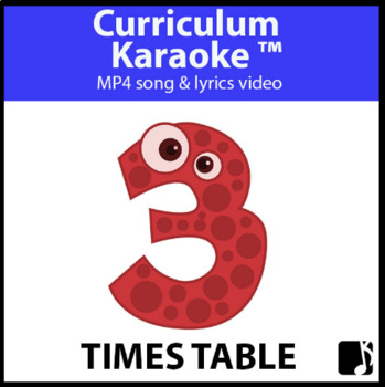 Preview of '3 TIMES TABLE' ~ Curriculum Song Video l Distance Learning
