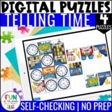 Time Digital Puzzles | 4 NO PREP Puzzles | Distance Learning