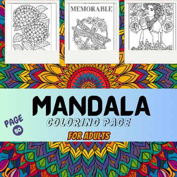 Preview of +30 Easy activities mandala coloring pages for Adults