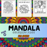 +30 Easy activities mandala coloring pages for Adults