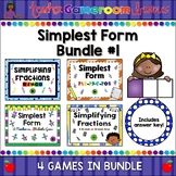 Simplest Form Fractions Game Bundle | Simplifying Fraction
