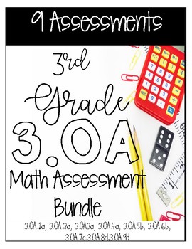 Preview of 3OA CCSS Standard Based Assessments - Includes 88 Questions!