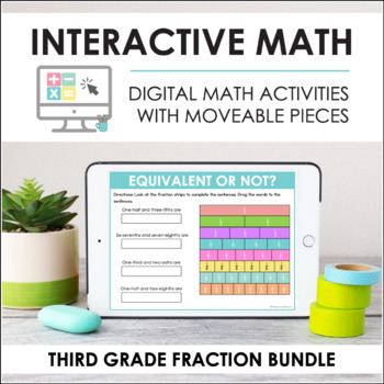 Preview of Digital Interactive Math - Third Grade NF Standards Bundle (3.NF.1 - 3.NF.3)