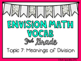 (3rd Grade) Envision Math Vocabulary Posters: Topic 7