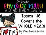(3rd Grade) Envision Math Vocabulary Posters: Topics 1-16 BUNDLE!