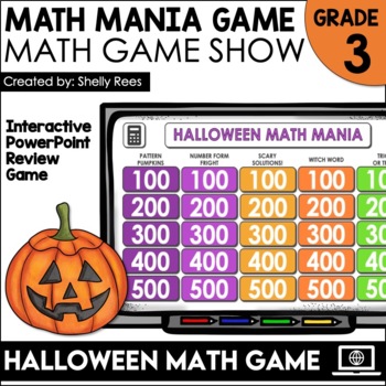 Preview of  3rd Grade Halloween Math Game | Interactive PowerPoint Game