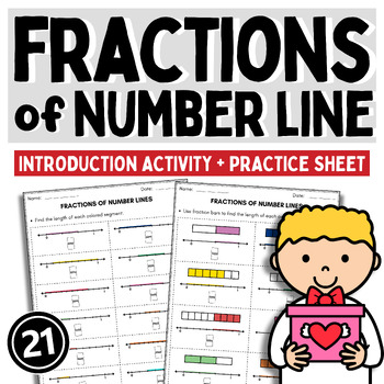 Preview of ❤️ 3rd Grade Math  Introduction Fractions on a Number Line Fraction Worksheets