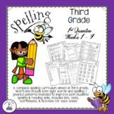 (3rd) Third Grade Spelling Unit - Lists, Practice, and Ass