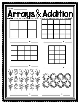 (((4 PAGES))) Rectangular Arrays Worksheets by Kendra's Kreations in
