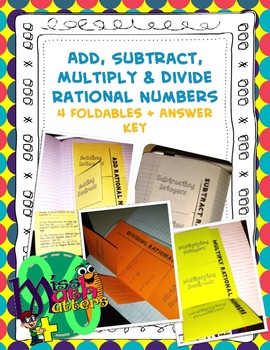 Preview of All Rational Number Operations | 4-Pack of Foldables [BUNDLE]